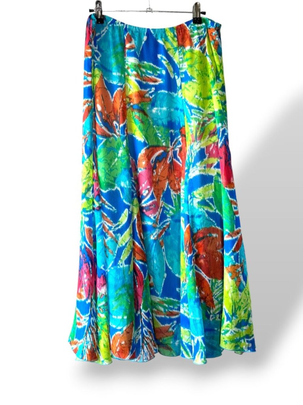 Ruby Rd. Multicolor Floral Maxi Skirt Elastic Waist Fully Lined - Size 8